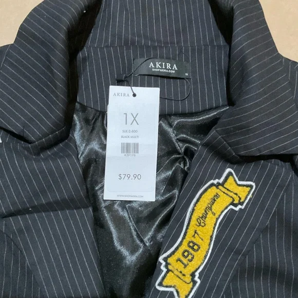 β¨ NWT AKIRA PATCHWORK BLAZER | STATEMENT STREET STYLE π₯ - Picture 6 of 10